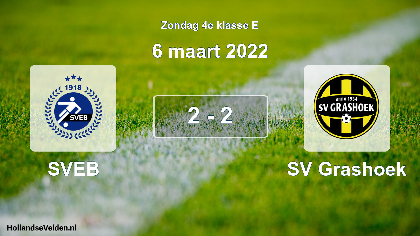 Total number of matches played: SVEB - SV Grashoek 2 - 2 (6 March 2022)
