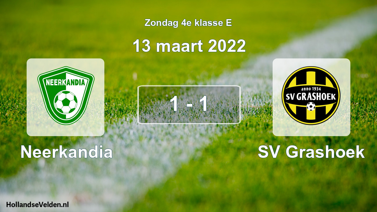 Total number of matches played: Neerkandia - SV Grashoek 1 - 1 (13 March 2022)