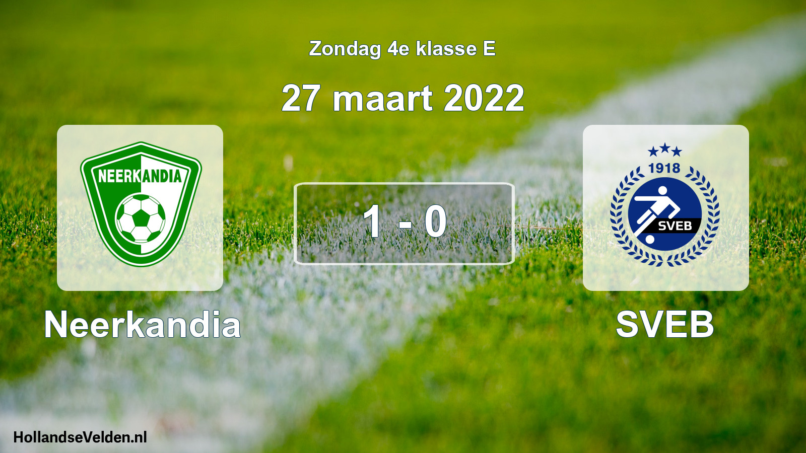 Total number of matches played: Neerkandia - SVEB 1 - 0 (27 March 2022)
