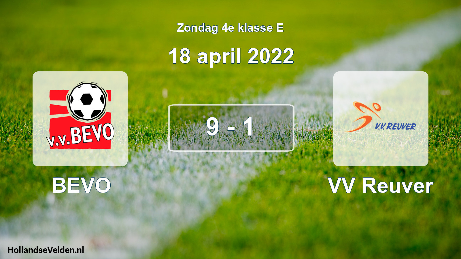 Total number of matches played: BEVO - VV Reuver 9 - 1 (18 April 2022)