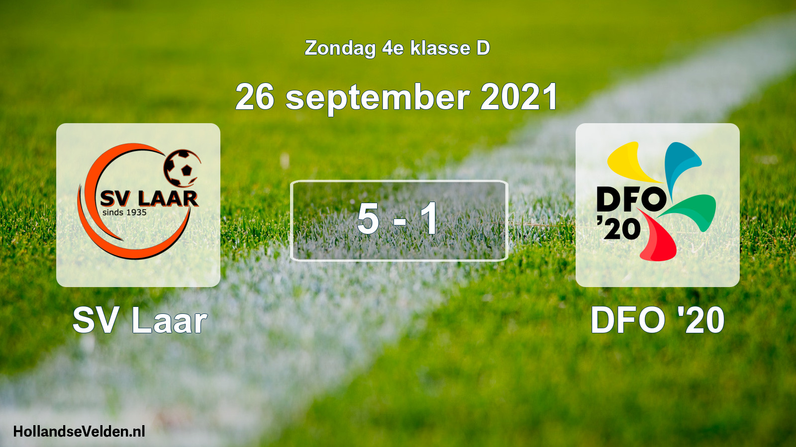 Total number of matches played: SV Laar - DFO '20 5 - 1 (26 September 2021)
