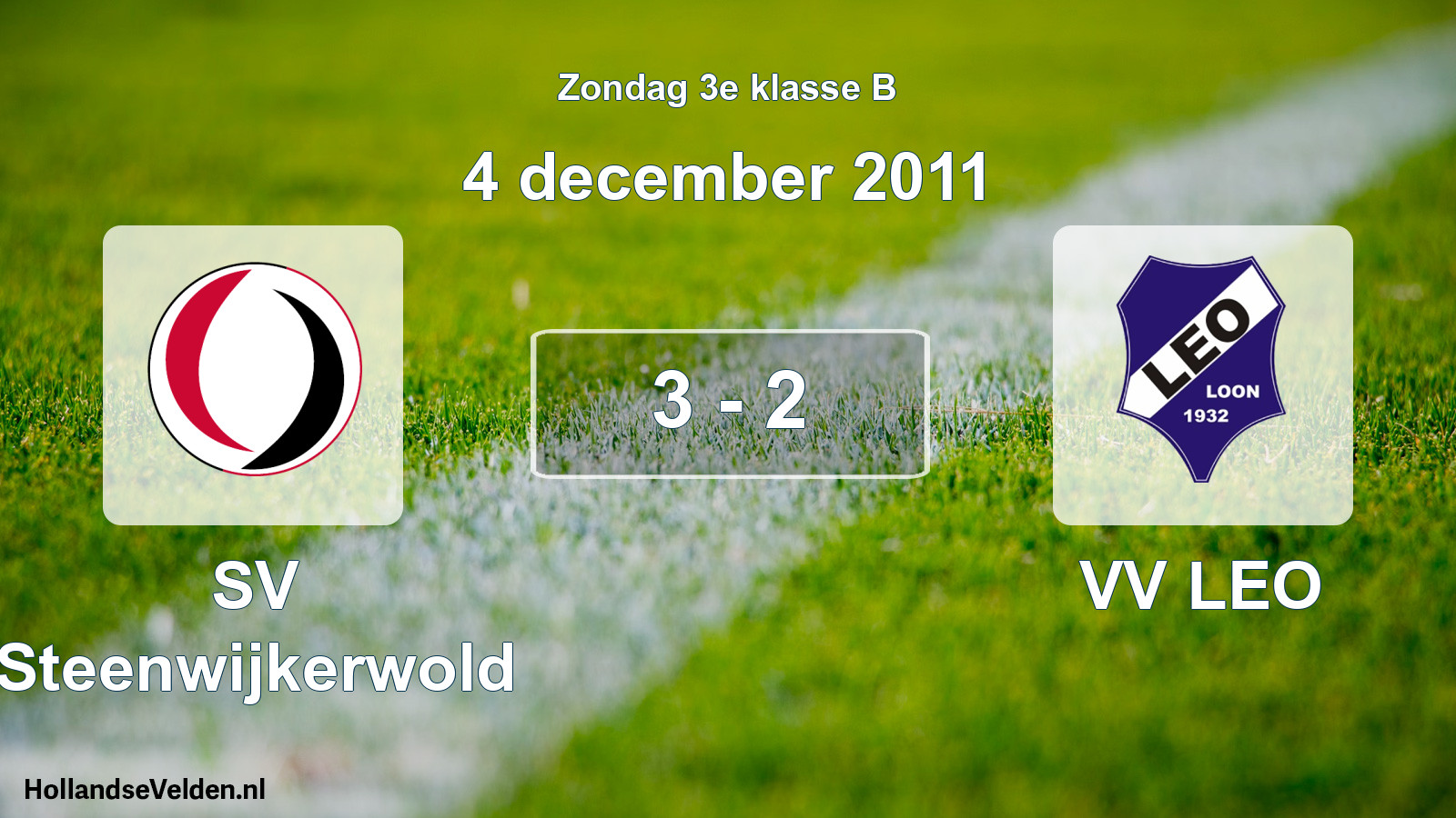 Total number of matches played: SV Steenwijkerwold - VV LEO 3 - 2 (4 December 2011)
