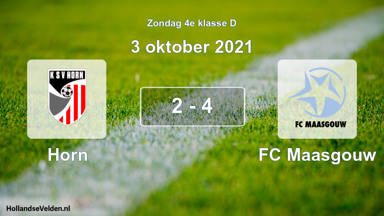 Total number of matches played: Horn - FC Maasgouw 2 - 4 (3 October 2021)