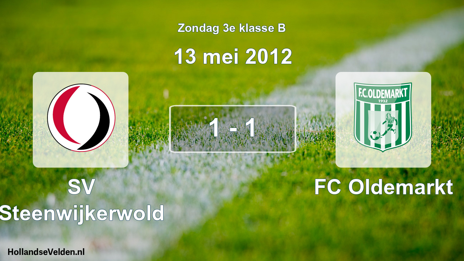 Total number of matches played: SV Steenwijkerwold - FC Oldemarkt 1 - 1 (13 May 2012)