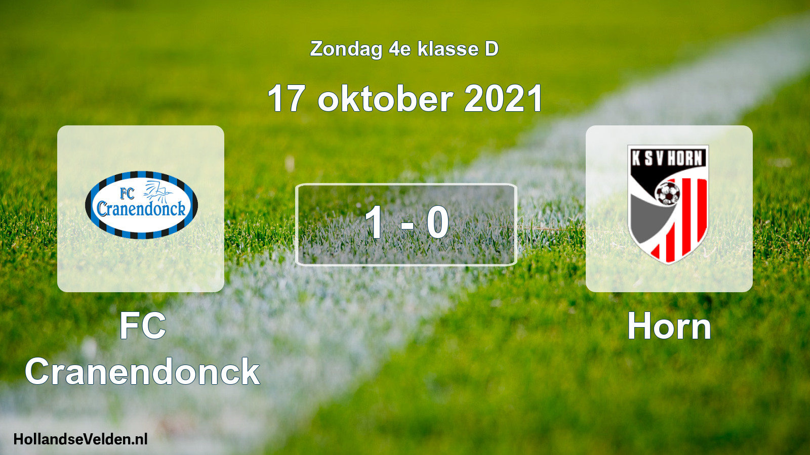 Total number of matches played: FC Cranendonck - Horn 1 - 0 (17 October 2021)