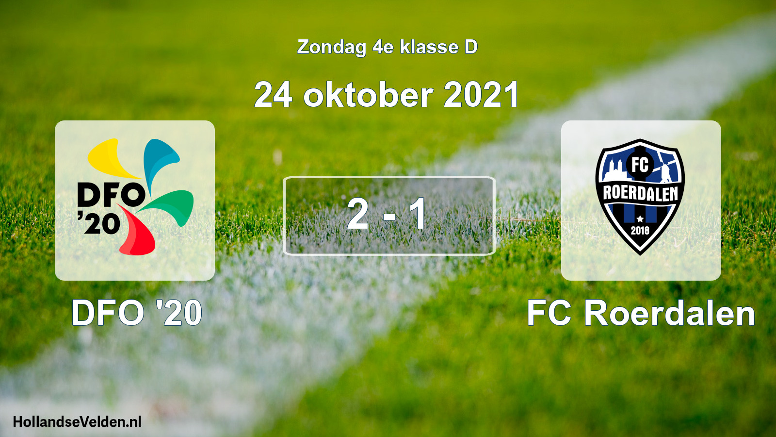 Total number of matches played: DFO '20 - FC Roerdalen 2 - 1 (24 October 2021)