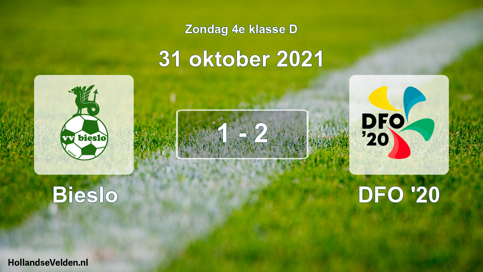 Total number of matches played: Bieslo - DFO '20 1 - 2 (31 October 2021)