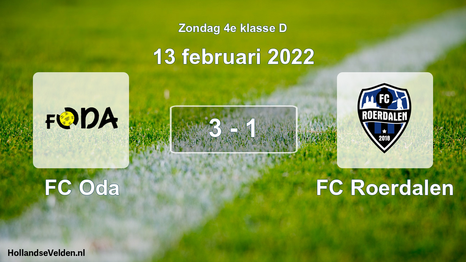Total number of matches played: FC Oda - FC Roerdalen 3 - 1 (13 February 2022)