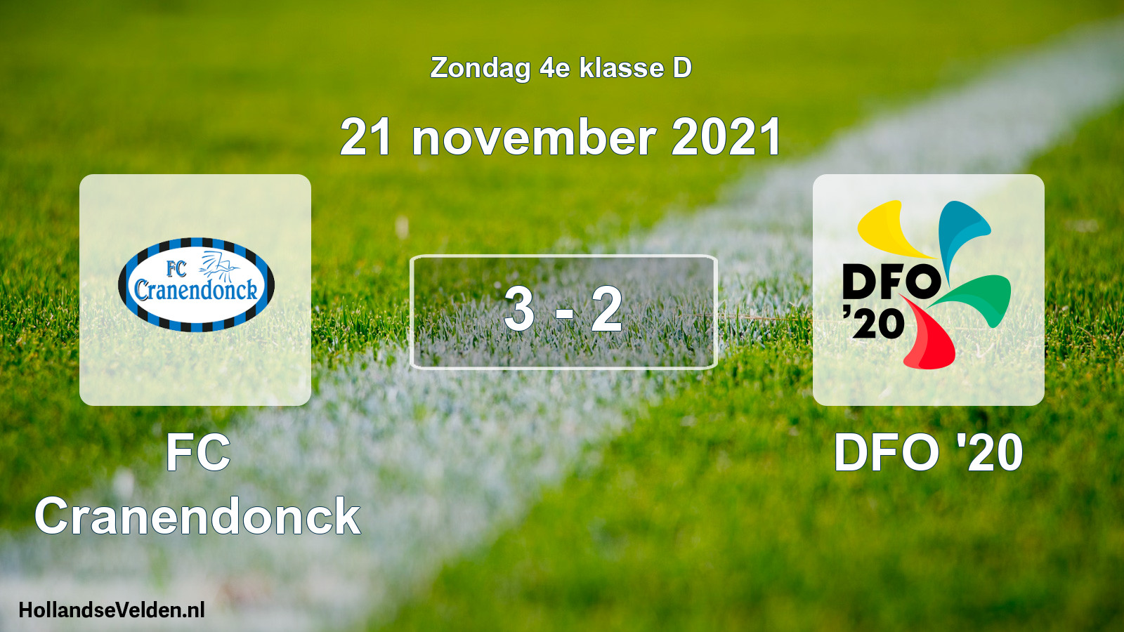 Total number of matches played: FC Cranendonck - DFO '20 3 - 2 (21 November 2021)