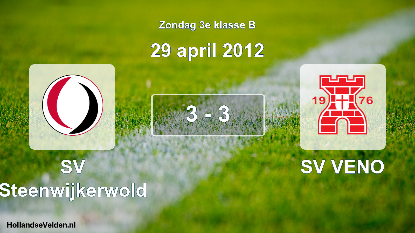 Total number of matches played: SV Steenwijkerwold - SV VENO 3 - 3 (29 April 2012)