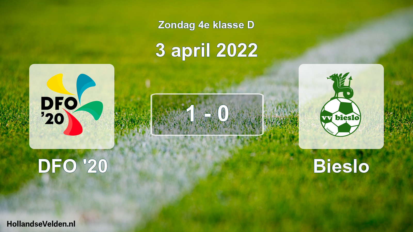 Total number of matches played: DFO '20 - Bieslo 1 - 0 (3 April 2022)