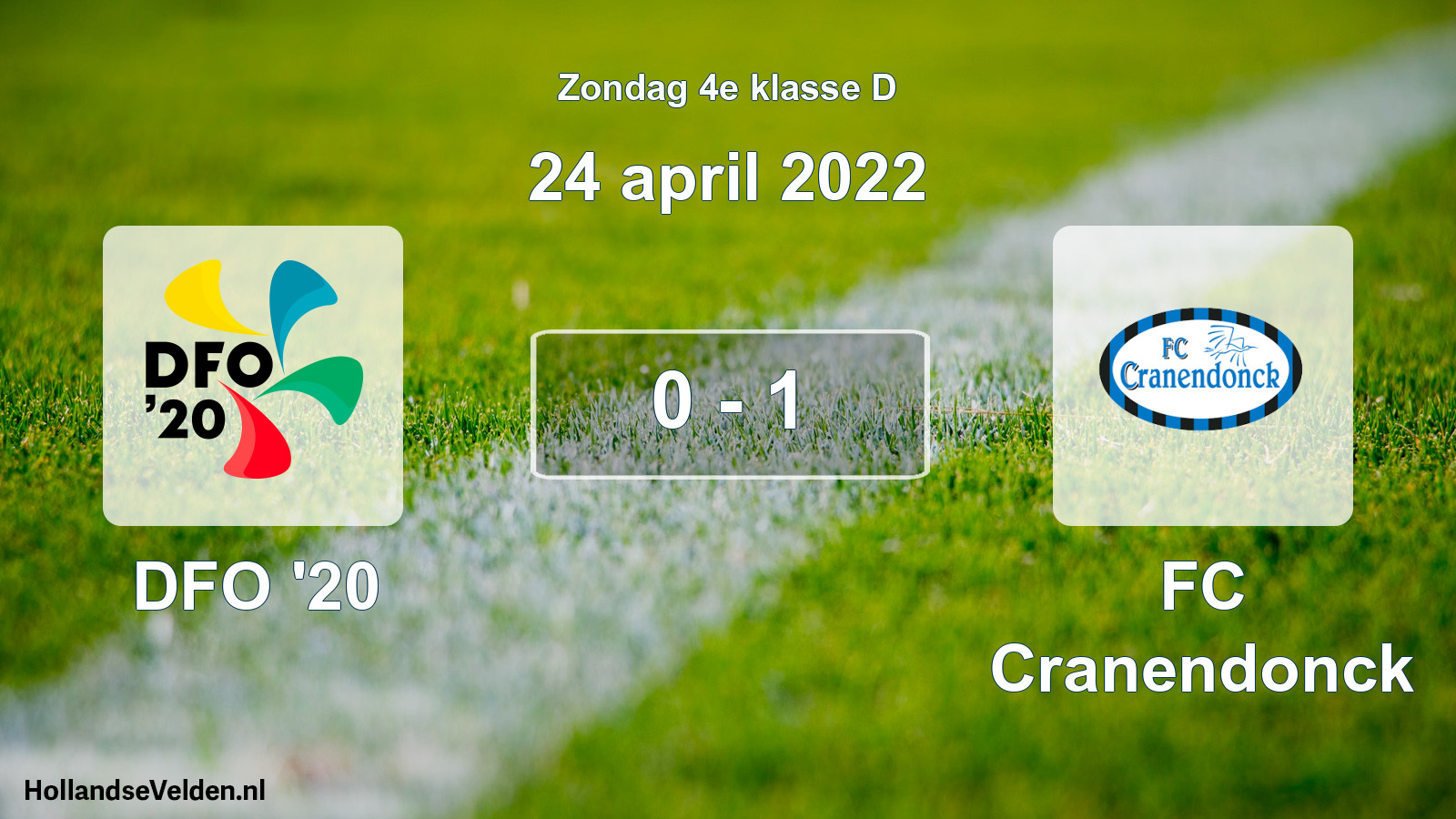Total number of matches played: DFO '20 - FC Cranendonck 0 - 1 (24 April 2022)