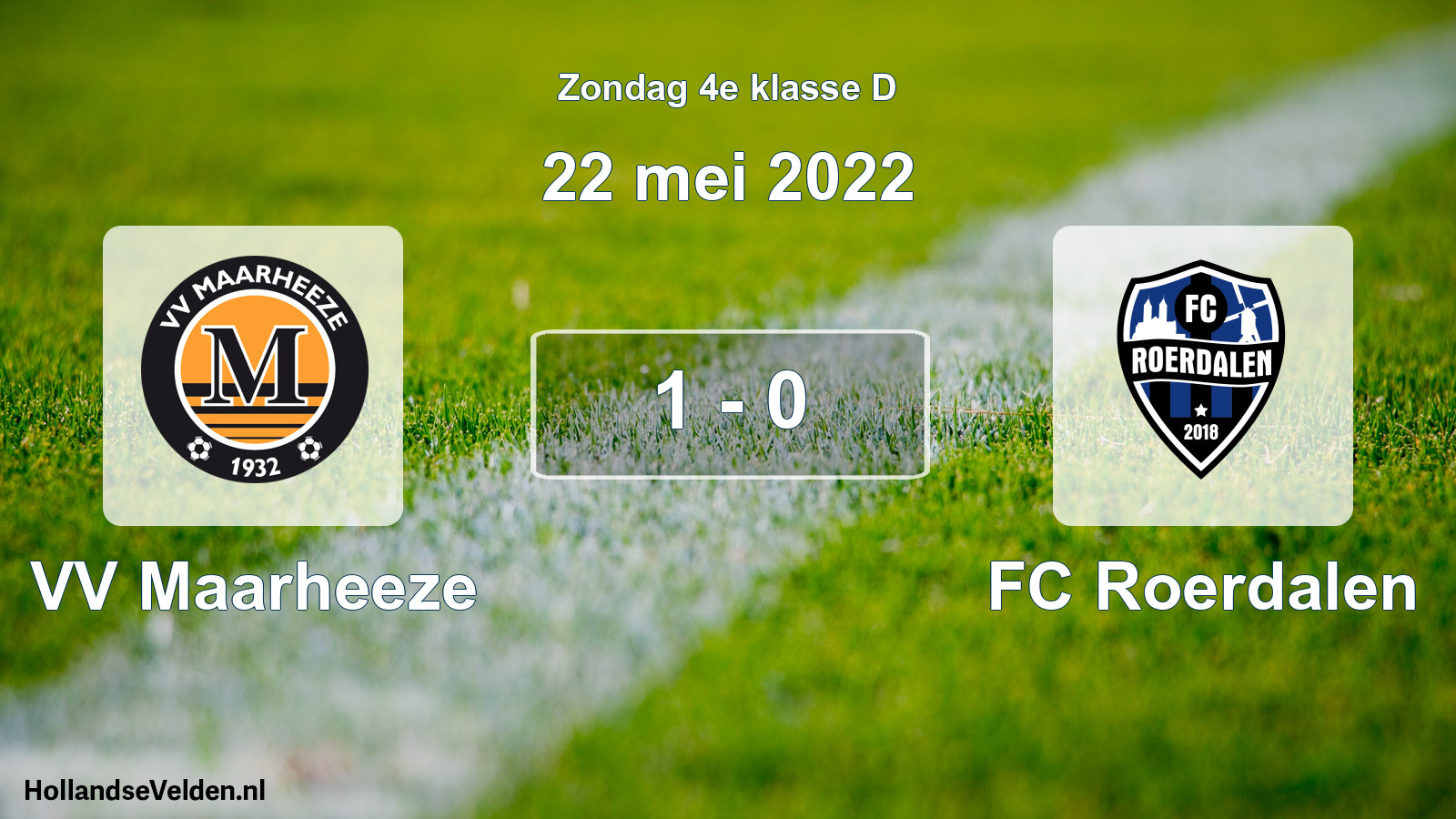 Total number of matches played: VV Maarheeze - FC Roerdalen 1 - 0 (22 May 2022)