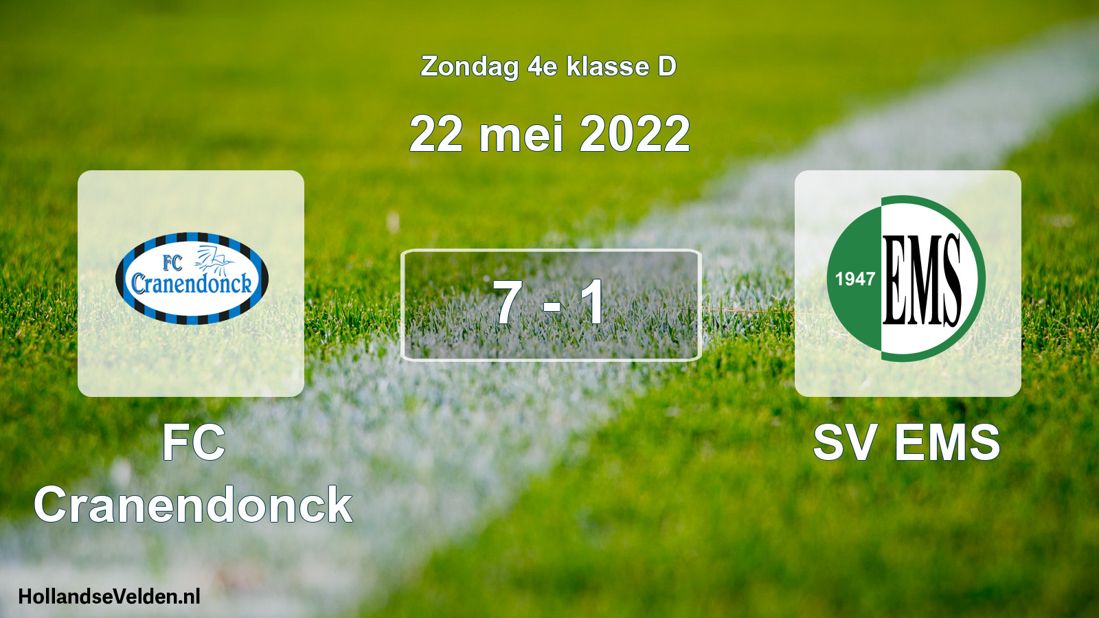 Total number of matches played: FC Cranendonck - SV EMS 7 - 1 (22 May 2022)