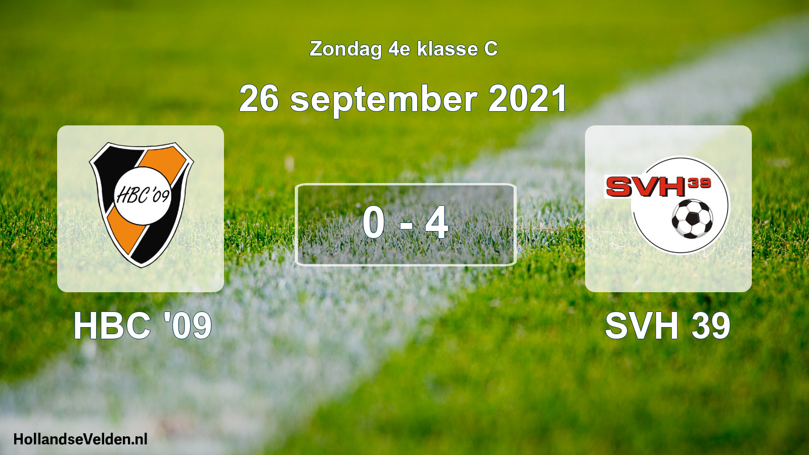 Total number of matches played: HBC '09 - SVH 39 0 - 4 (26 September 2021)
