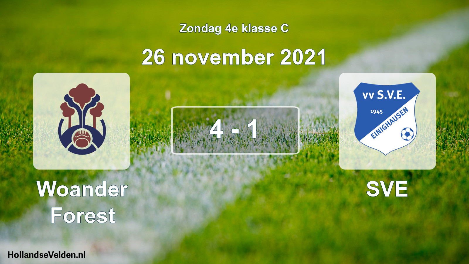 Total number of matches played: Woander Forest - SVE 4 - 1 (26 November 2021)