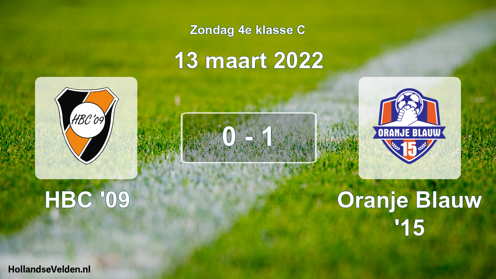 Total number of matches played: HBC '09 - Oranje Blauw '15 0 - 1 (13 March 2022)