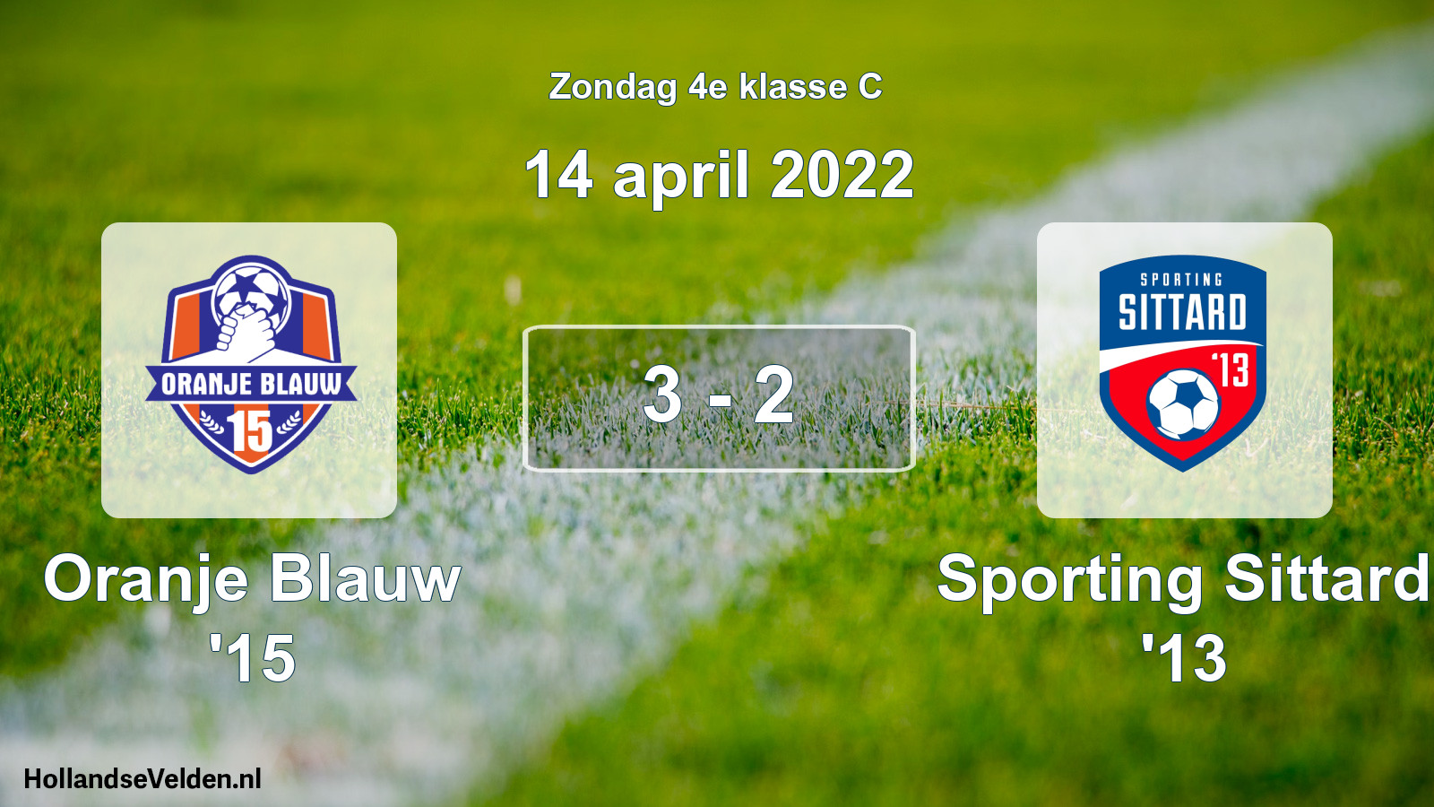 Total number of matches played: Oranje Blauw '15 - Sporting Sittard '13 3 - 2 (14 April 2022)