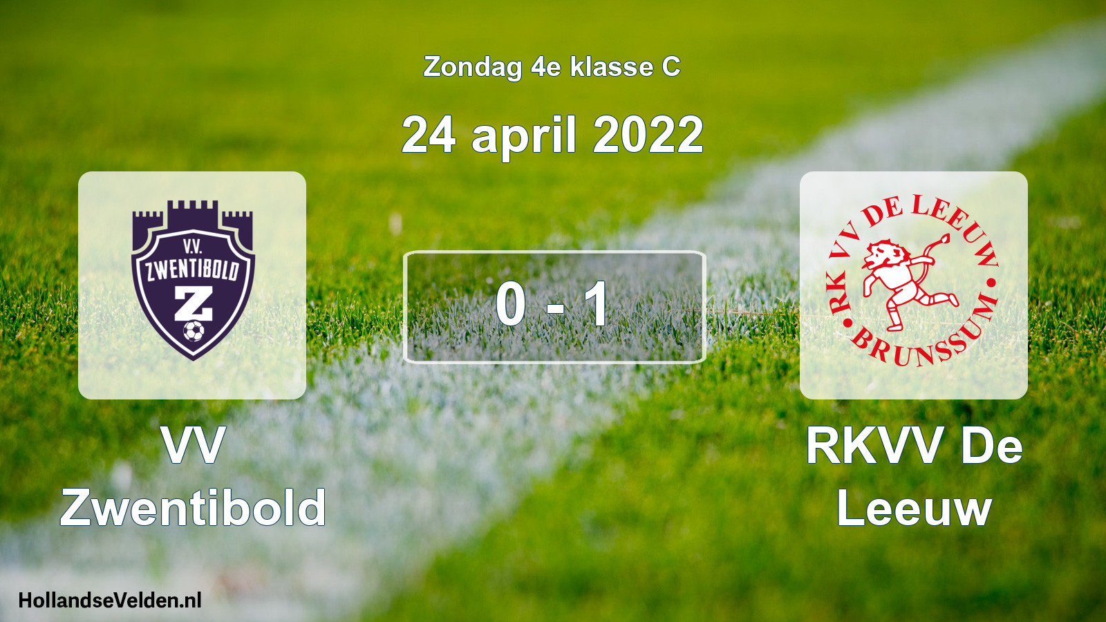 Total number of matches played: VV Zwentibold - RKVV De Leeuw 0 - 1 (24 April 2022)