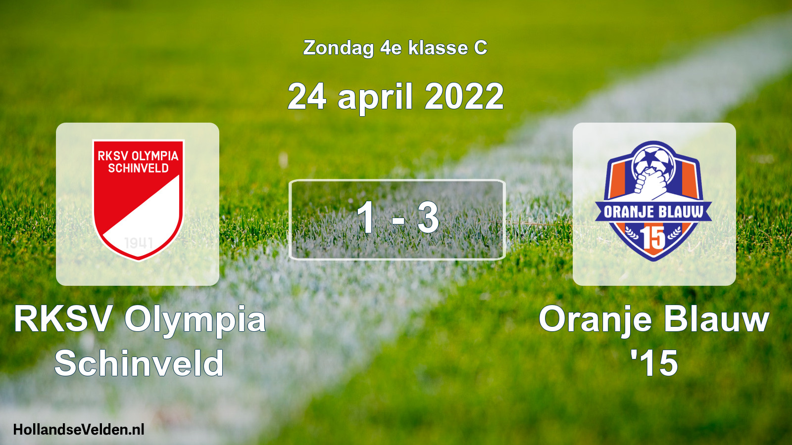 Total number of matches played: RKSV Olympia Schinveld - Oranje Blauw '15 1 - 3 (24 April 2022)