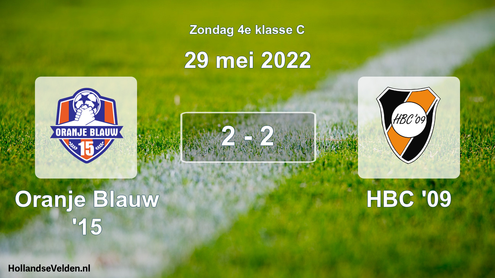 Total number of matches played: Oranje Blauw '15 - HBC '09 2 - 2 (29 May 2022)