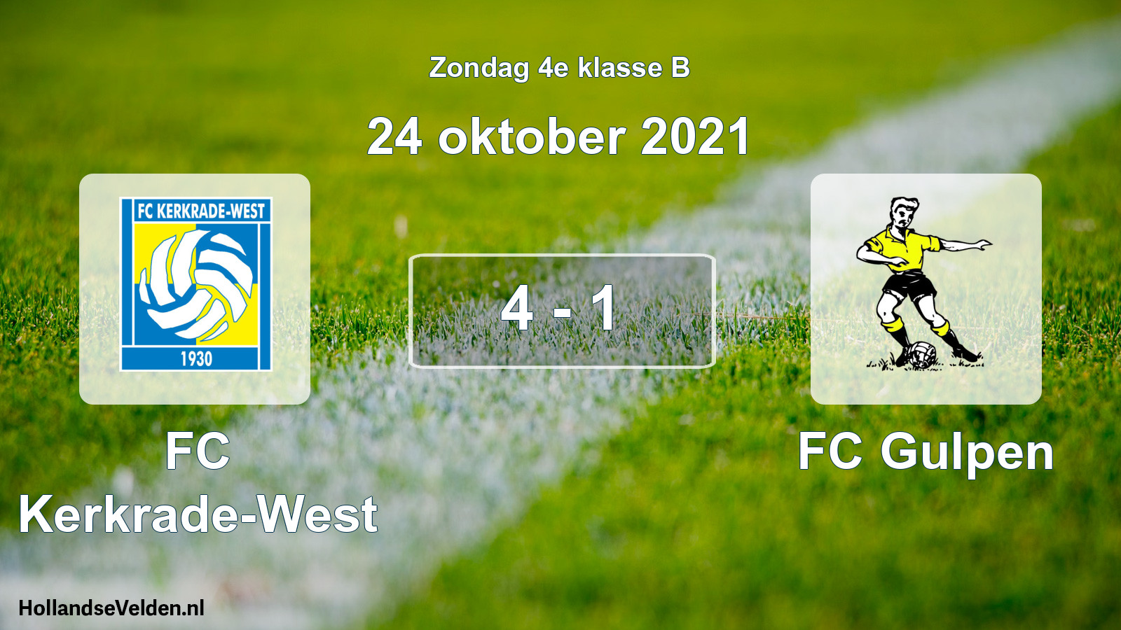 Total number of matches played: FC Kerkrade-West - FC Gulpen 4 - 1 (24 October 2021)