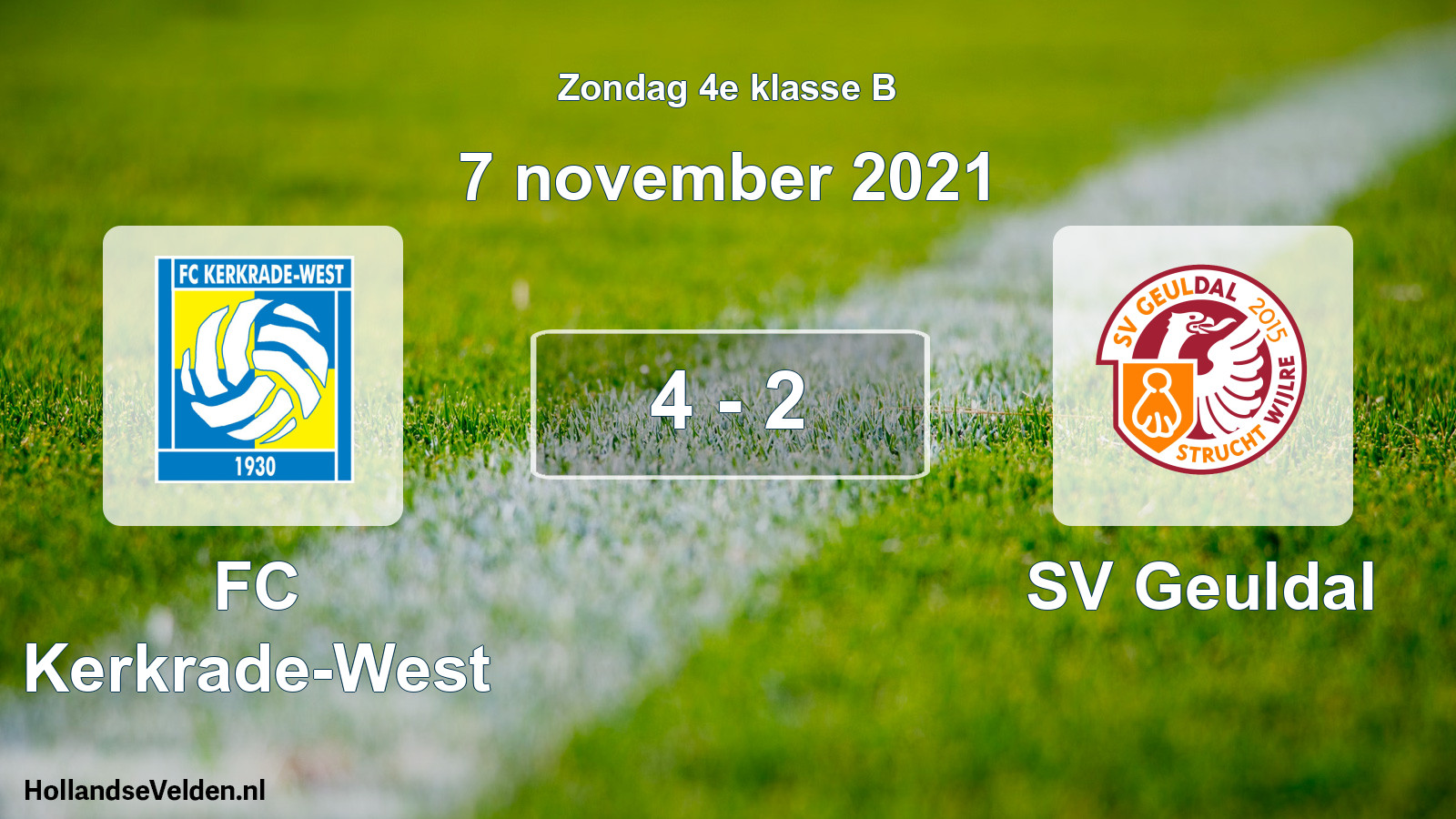 Total number of matches played: FC Kerkrade-West - SV Geuldal 4 - 2 (7 November 2021)
