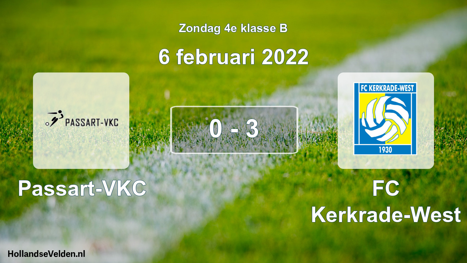 Total number of matches played: Passart-VKC - FC Kerkrade-West 0 - 3 (6 February 2022)