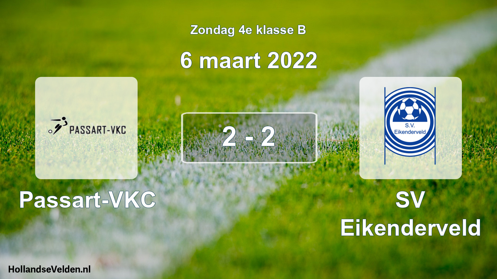 Total number of matches played: Passart-VKC - SV Eikenderveld 2 - 2 (6 March 2022)