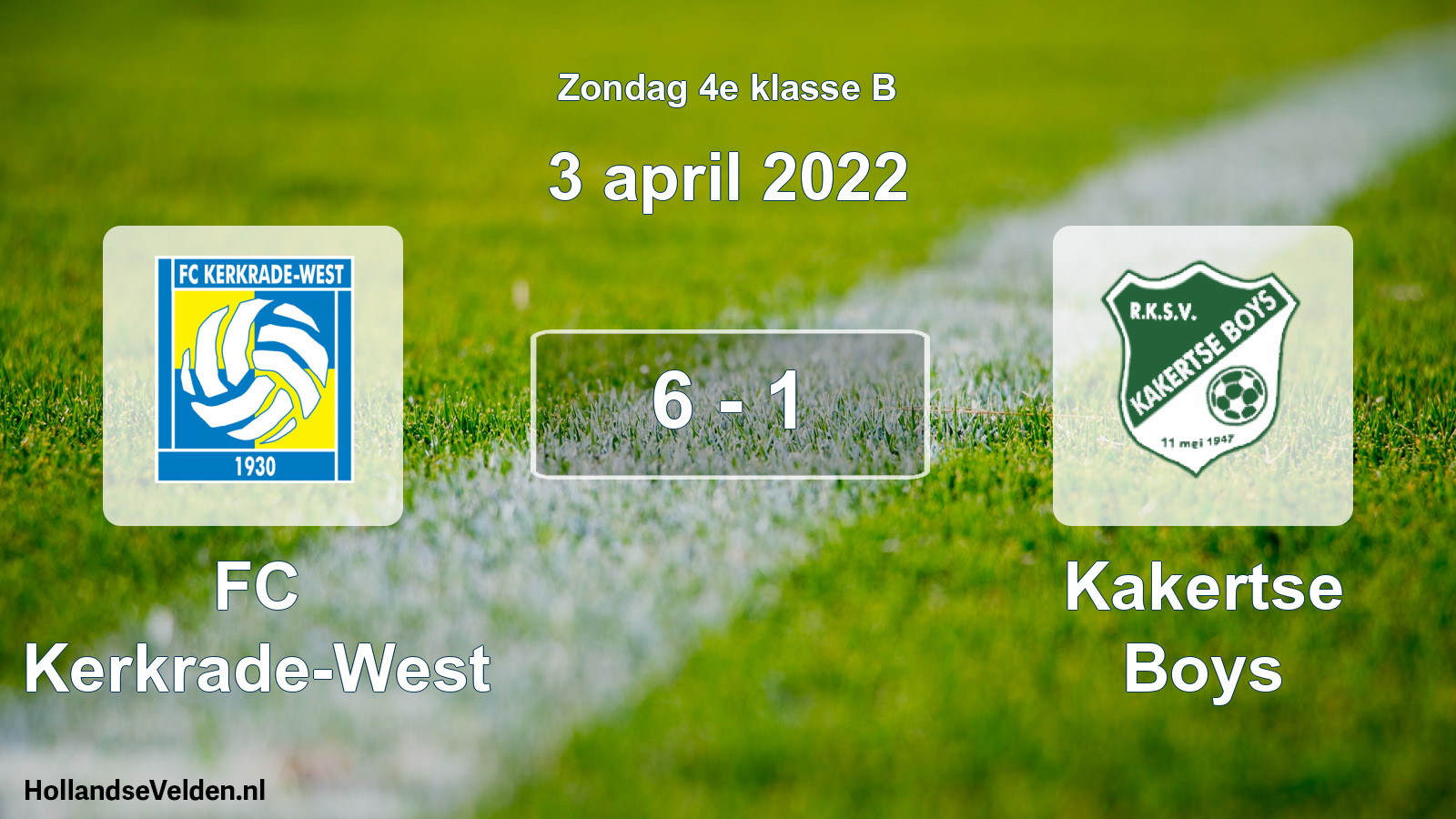 Total number of matches played: FC Kerkrade-West - Kakertse Boys 6 - 1 (3 April 2022)