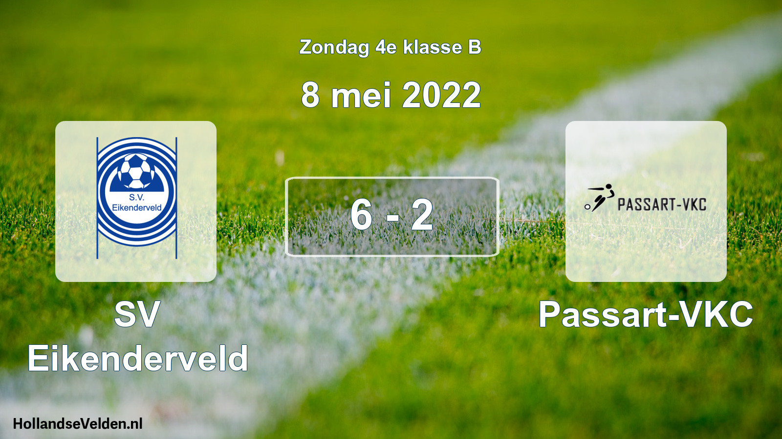 Total number of matches played: SV Eikenderveld - Passart-VKC 6 - 2 (8 May 2022)