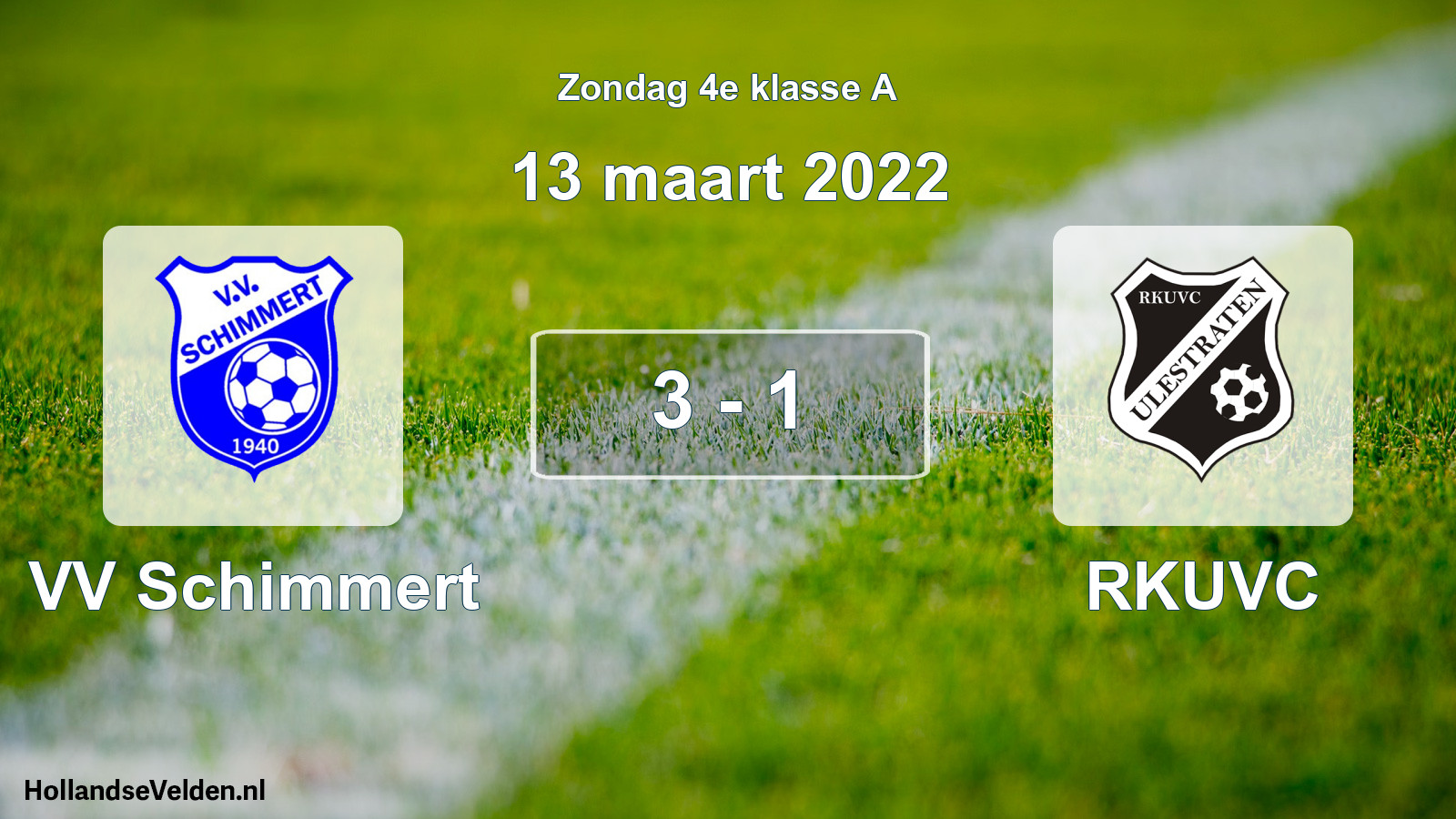 Total number of matches played: VV Schimmert - RKUVC 3 - 1 (13 March 2022)