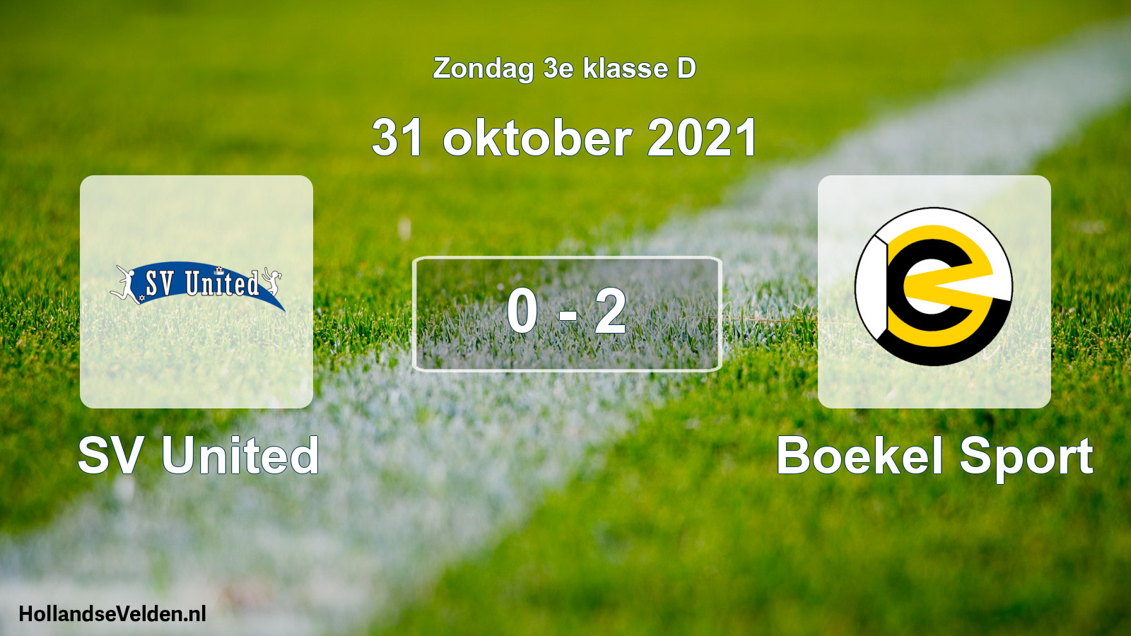 Total number of matches played: SV United - Boekel Sport 0 - 2 (31 October 2021)