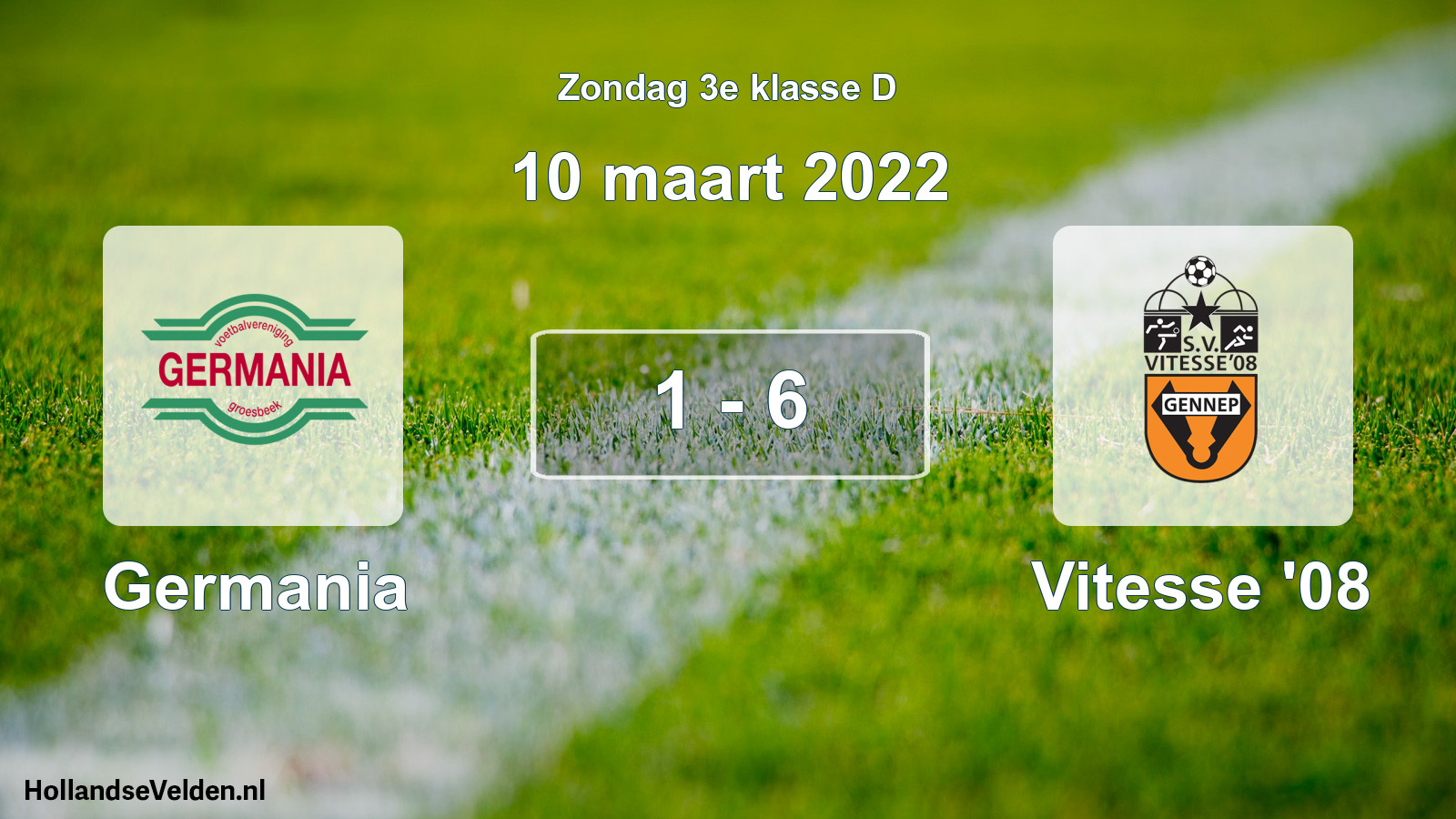 Total number of matches played: Germania - Vitesse '08 1 - 6 (10 March 2022)