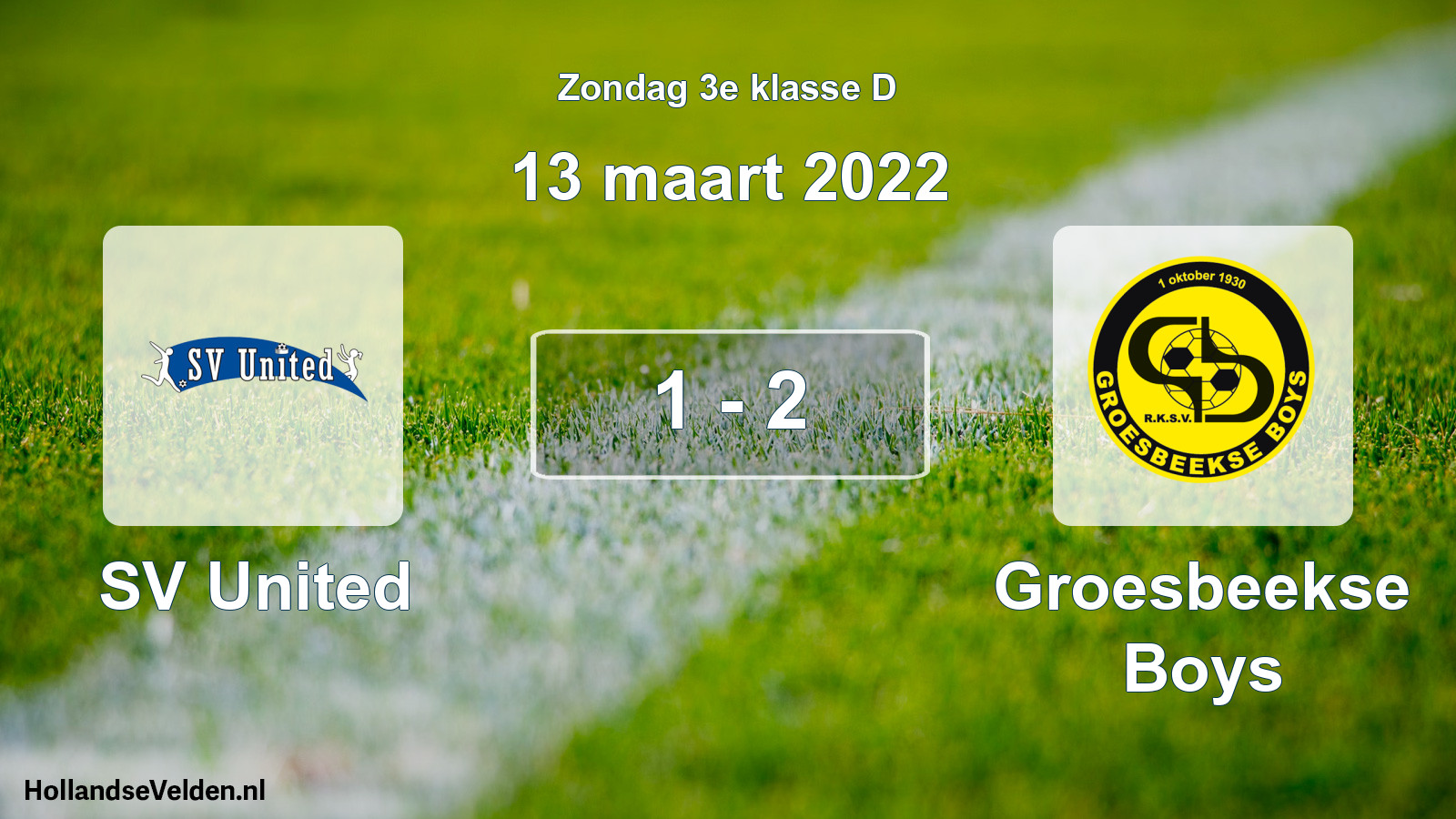 Total number of matches played: SV United - Groesbeekse Boys 1 - 2 (13 March 2022)