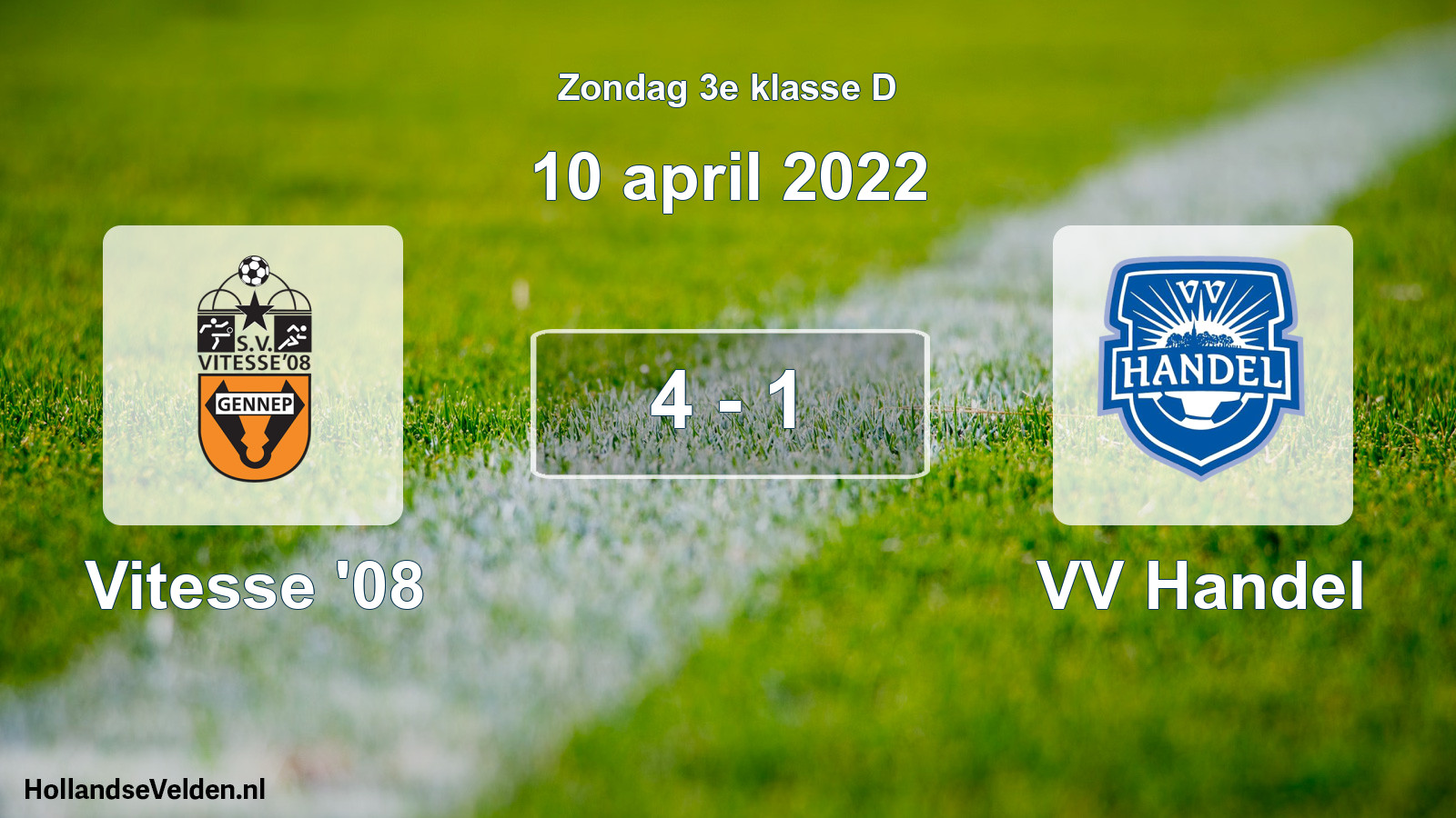 Total number of matches played: Vitesse '08 - VV Handel 4 - 1 (10 April 2022)