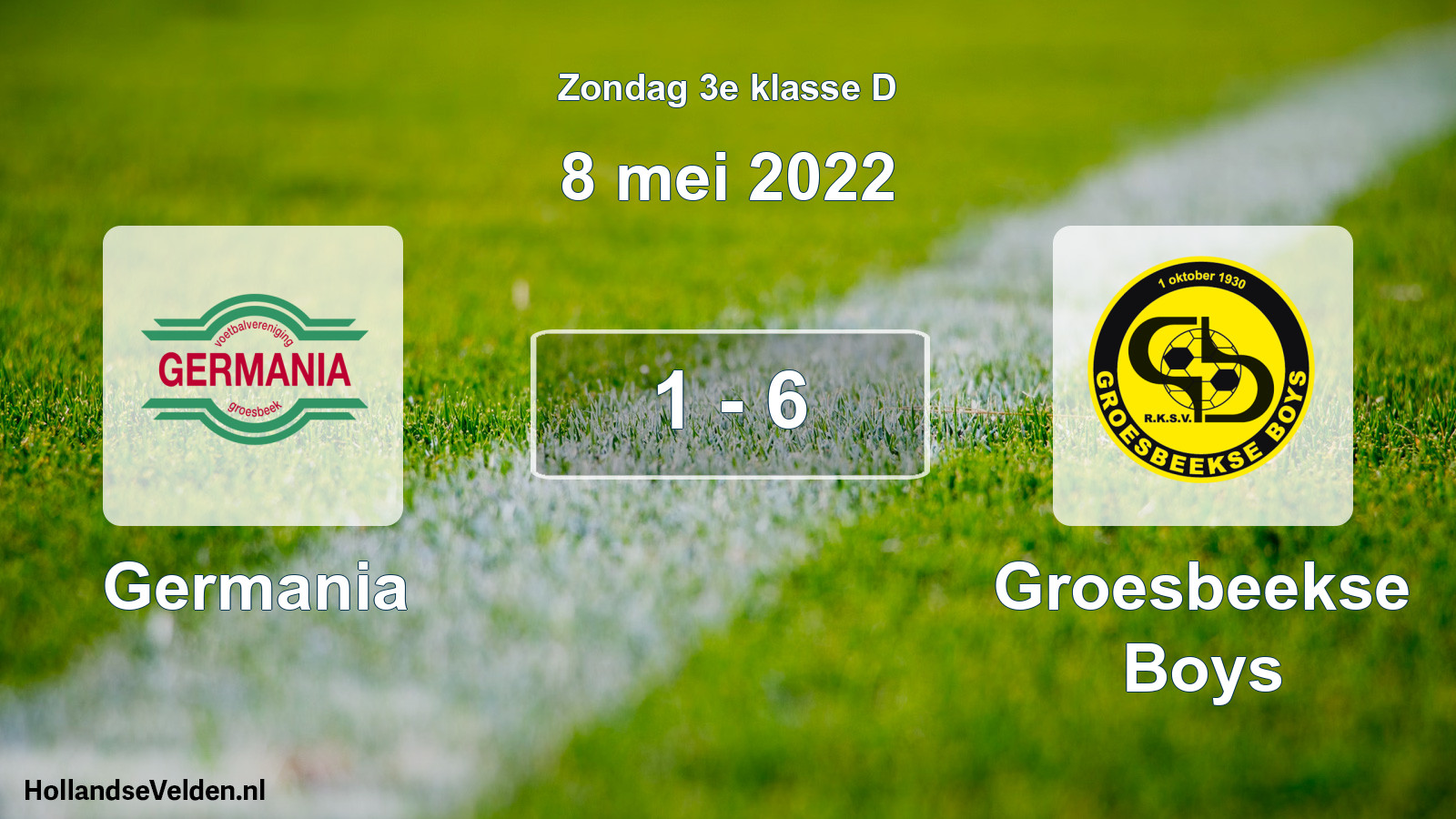 Total number of matches played: Germania - Groesbeekse Boys 1 - 6 (8 May 2022)