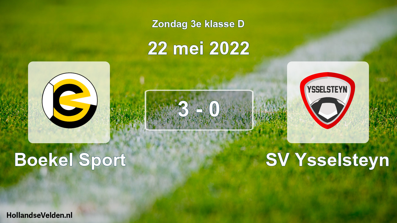 Total number of matches played: Boekel Sport - SV Ysselsteyn 3 - 0 (22 May 2022)