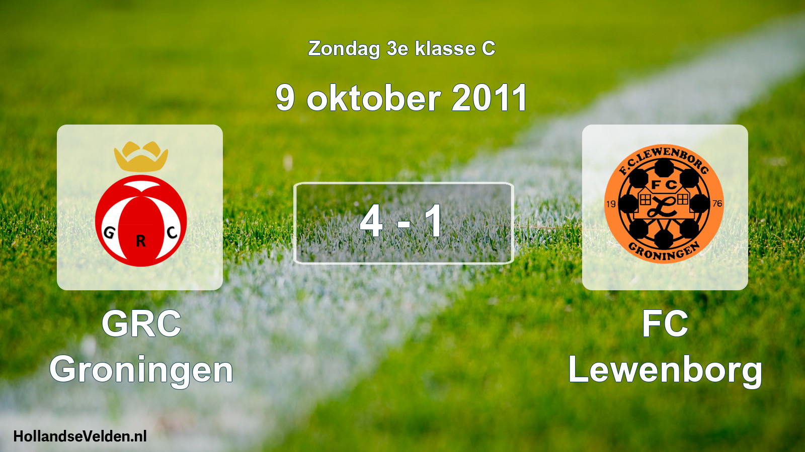 Total number of matches played: GRC Groningen - FC Lewenborg 4 - 1 (9 October 2011)