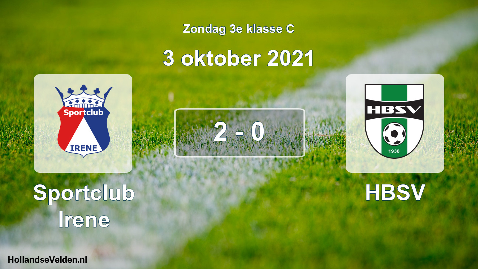 Total number of matches played: Irene Sportclub - HBSV 2 - 0 (3 October 2021)