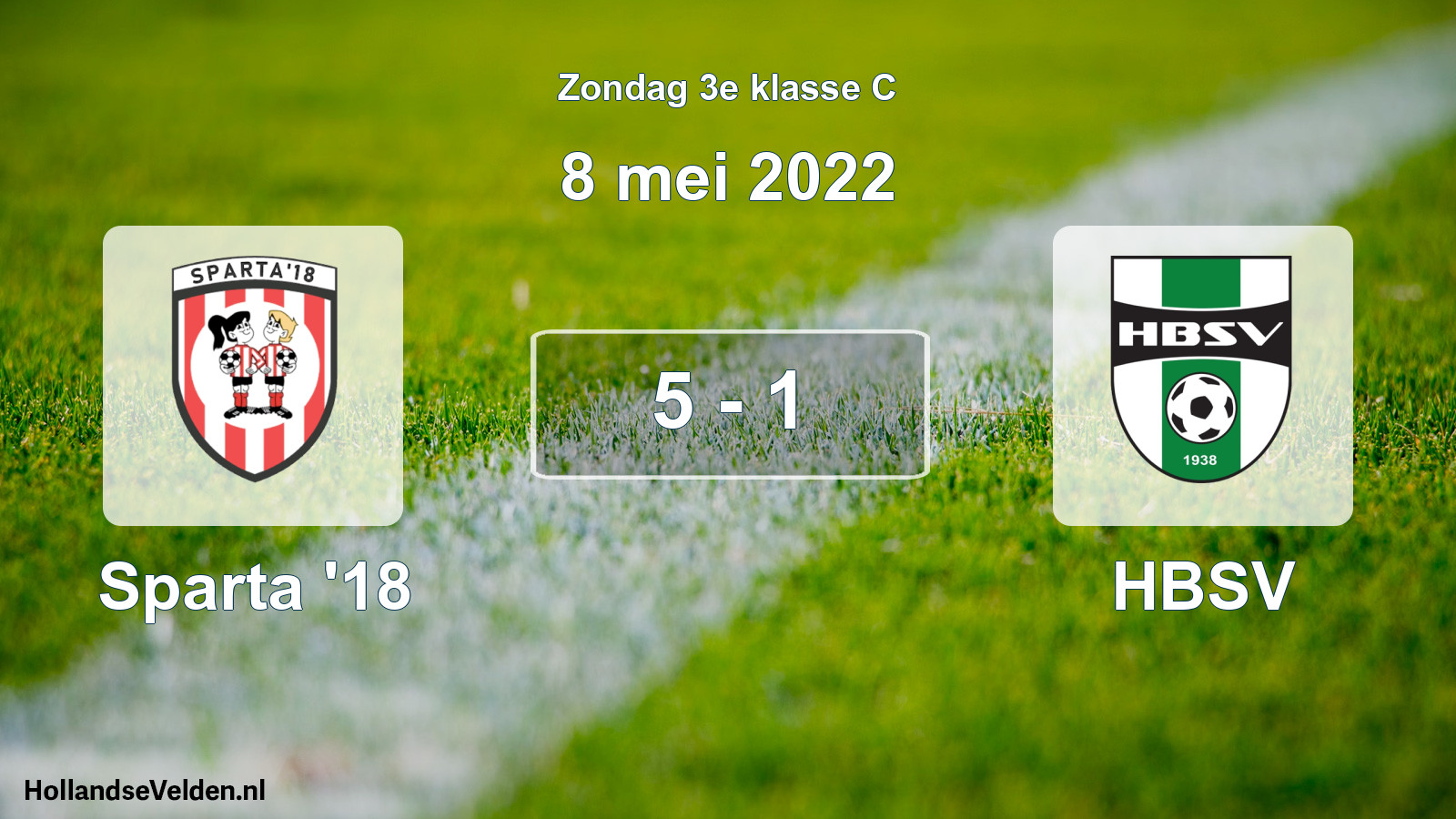 Total number of matches played: Sparta '18 - HBSV 5 - 1 (8 May 2022)