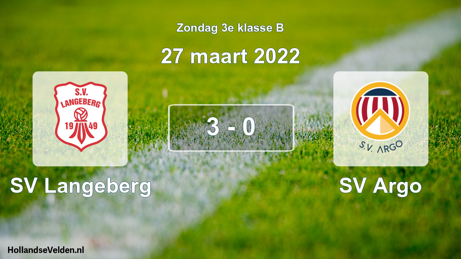 Total number of matches played: SV Langeberg - SV Argo 3 - 0 (27 March 2022)