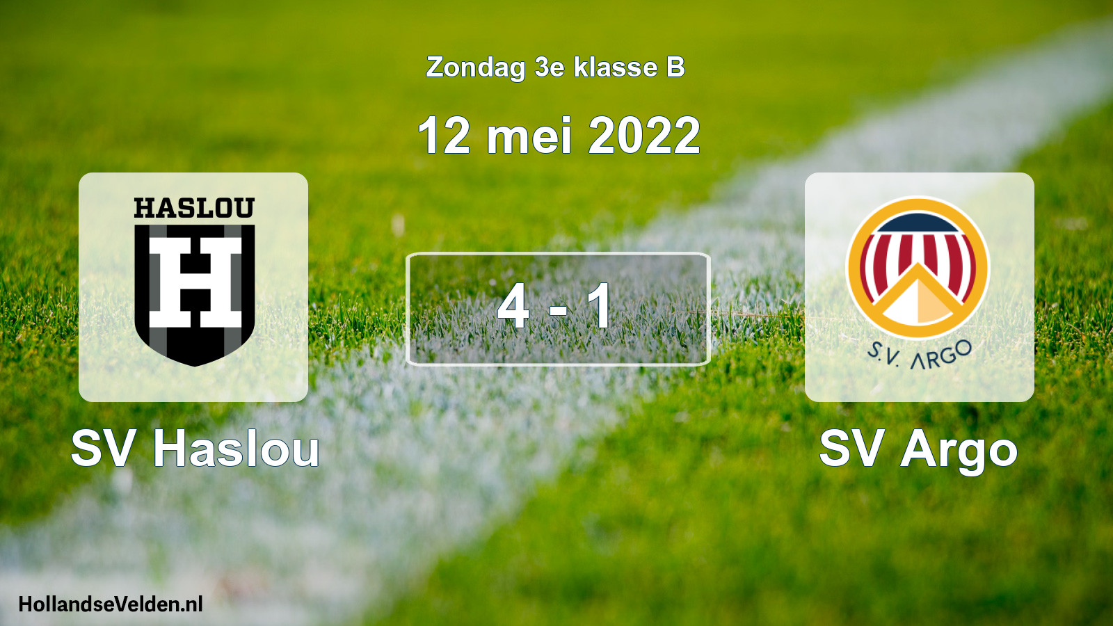Total number of matches played: SV Haslou - SV Argo 4 - 1 (12 May 2022)