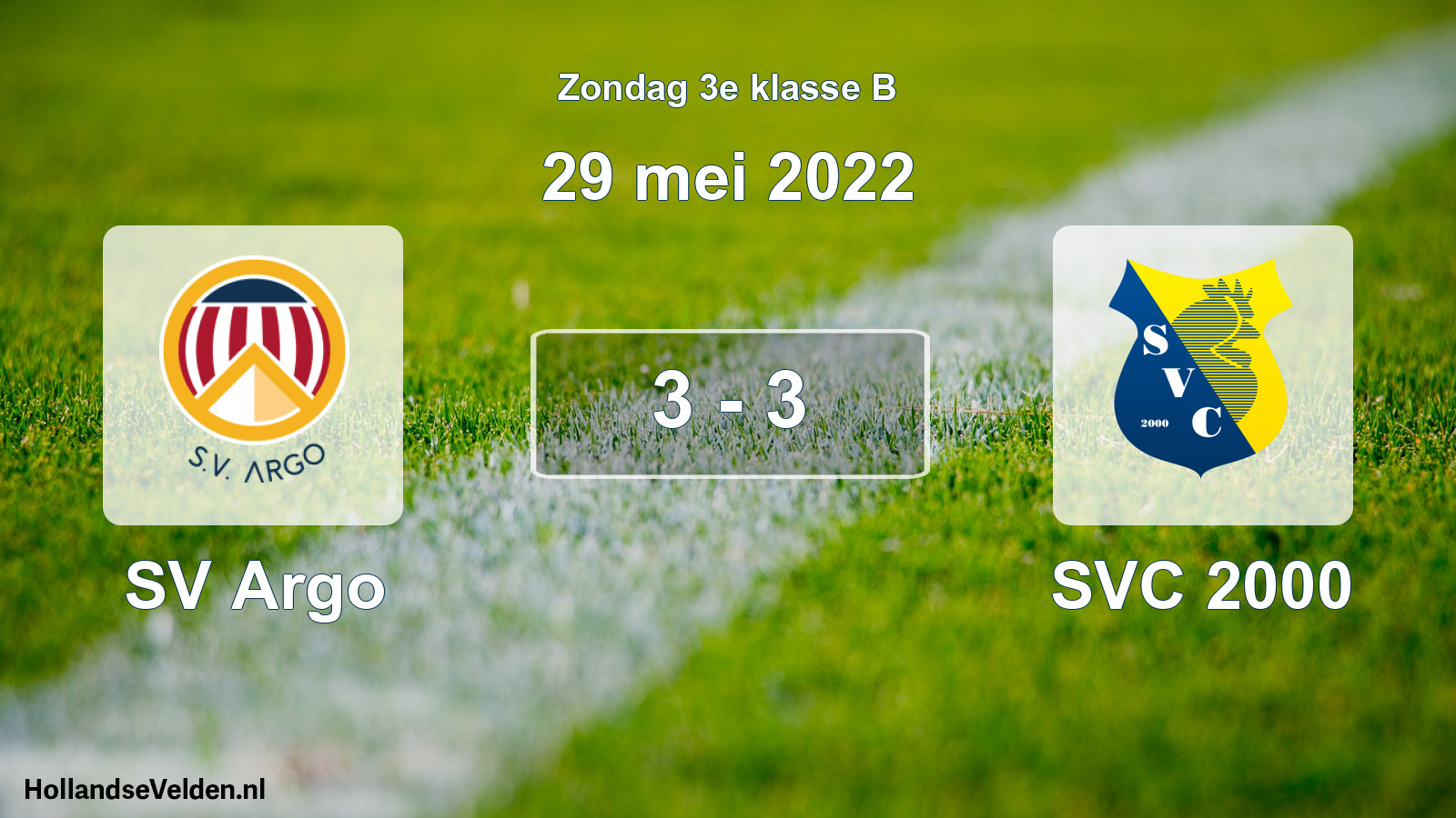 Total number of matches played: SV Argo - SVC 2000 3 - 3 (29 May 2022)