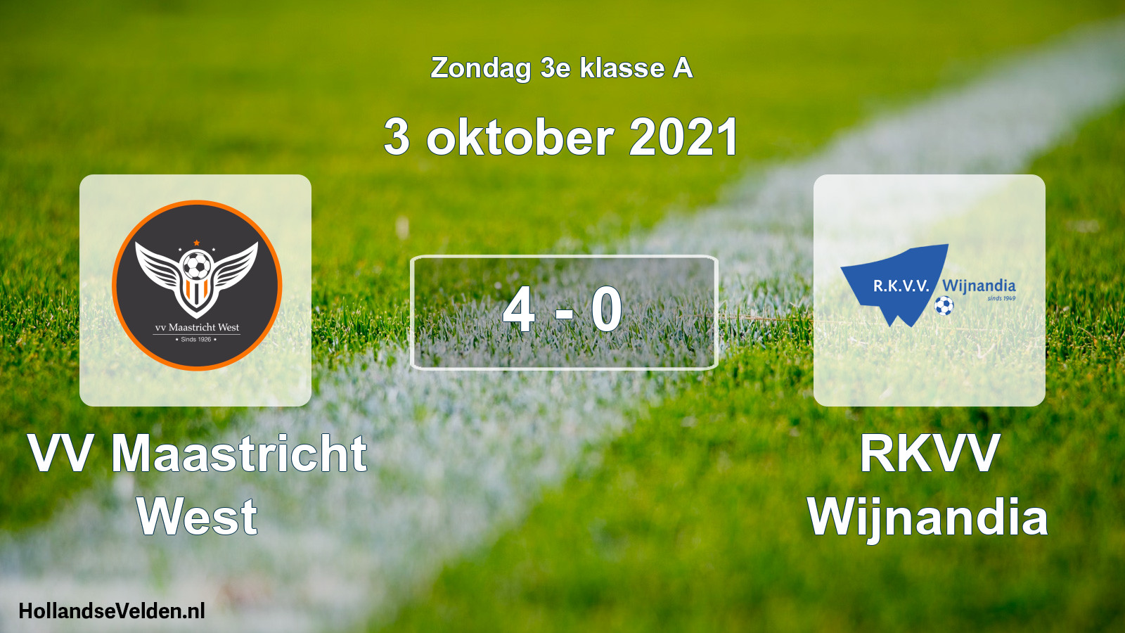 Total number of matches played: VV Maastricht West - RKVV Wijnandia 4 - 0 (3 October 2021)