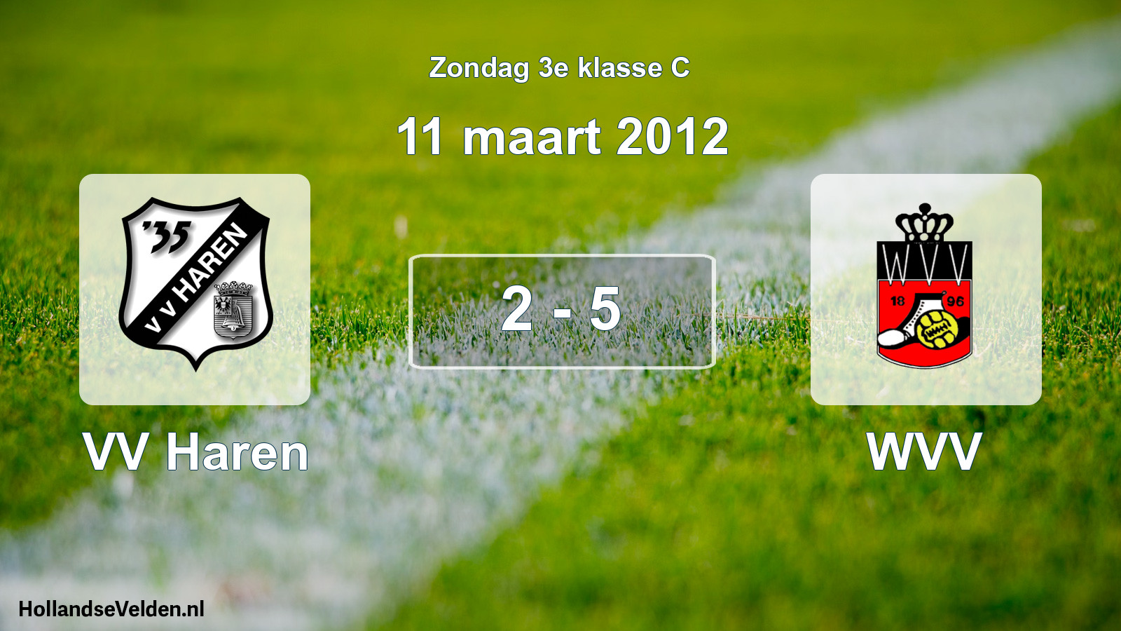 Total number of matches played: VV Haren - WVV 2 - 5 (11 March 2012)