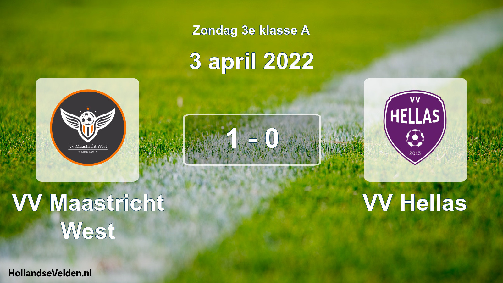 Total number of matches played: VV Maastricht West - VV Hellas 1 - 0 (3 April 2022)