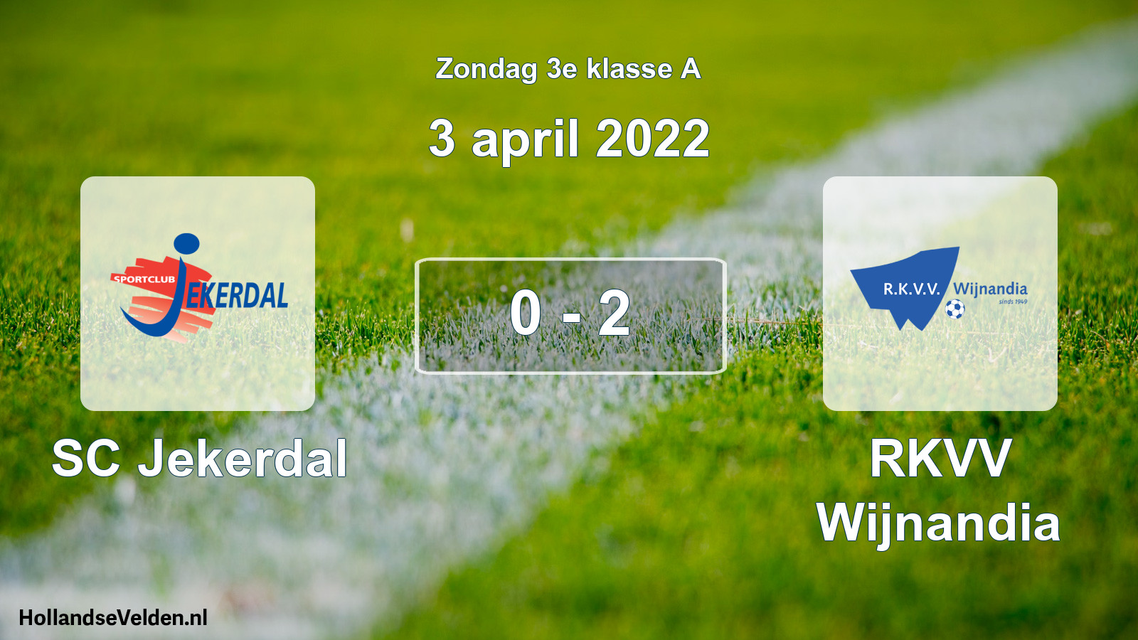 Total number of matches played: SC Jekerdal - RKVV Wijnandia 0 - 2 (3 April 2022)