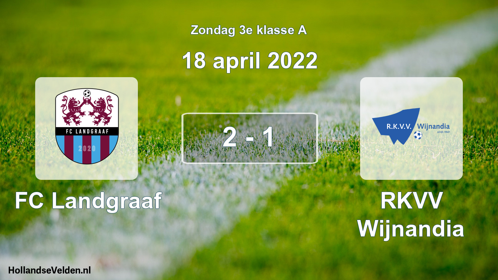 Total number of matches played: FC Landgraaf - RKVV Wijnandia 2 - 1 (18 April 2022)