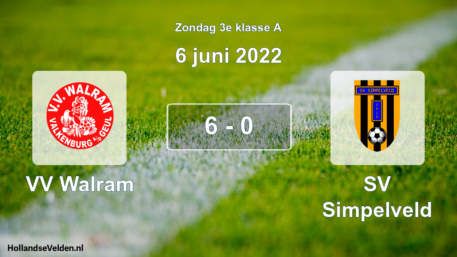 Total number of matches played: VV Walram - SV Simpelveld 6 - 0 (6 June 2022)